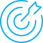 Illustrated icon of a target